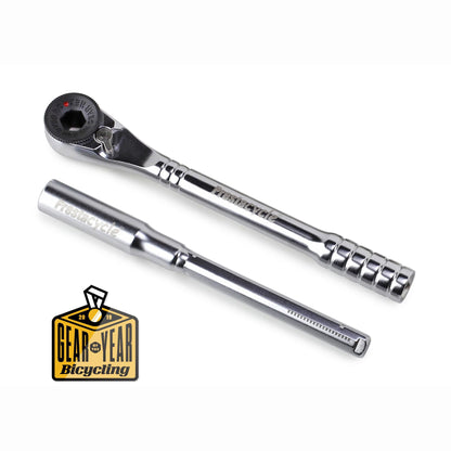 Prestacycle T-Handle Ratchet - 3 way Ratchet and T-Handle Tool Bundle (Ratchet and Extension only)