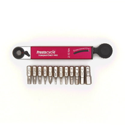 Prestacycle TorqRatchet PRO Deluxe - Outil multifonction Pro Pocket et cliquet dynamométrique de 2 ~ 10 Nm