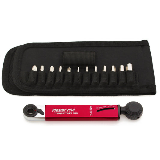 Prestacycle TorqRatchet PRO Wallet – Pro-Taschen-Multitool und 2–10 Nm Drehmomentratsche