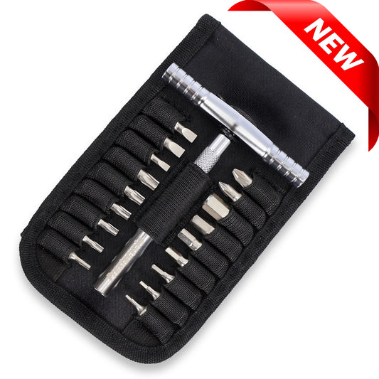Prestacycle T-Ratchet Pro Brieftaschen-Kit (Brieftasche und 18 Bits)